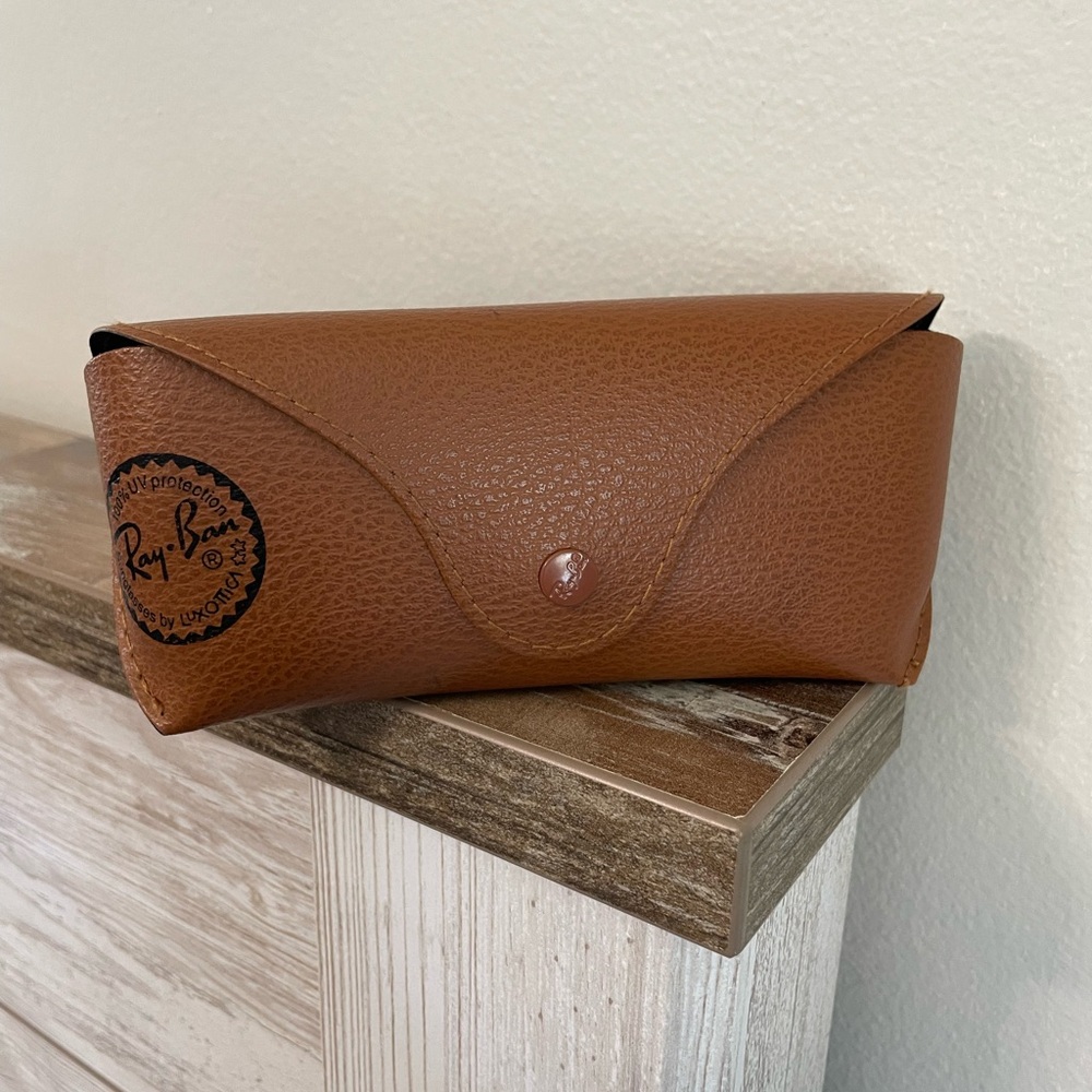 Ray-Ban Brown Leather Sunglasses Case